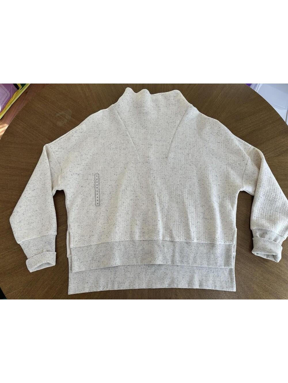 NEW CALIA by Carrie Underwood Women's Funnel Neck Sweatshirt IVORY Size M